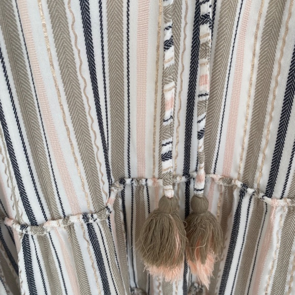 Blue Island Beach Striped Ultra Mini Cover Up Size Medium - Picture 3 of 5